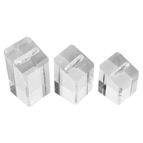 Xinsheinelry Juego de 3 anillos acrílicos ligeros transparentes perfectos para joyas y escaparates individuales acrílicos