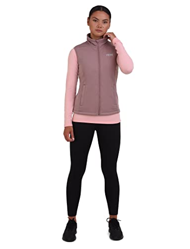 TCA Damen Flyweight winddichte Lauf- und Fahrradweste mit Reißverschlusstaschen - Braun, M