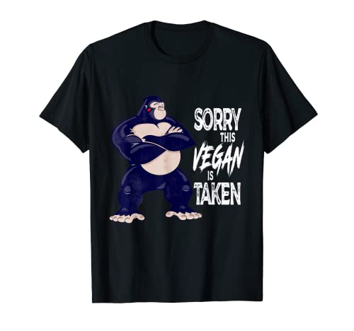 Hombre Camisa vegana para novio Gorilla Sorry This Vegan se toma Camiseta