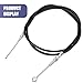 Nowkont 1 PC Car Throttle Control Assembly, Looped 71-inch Throttle Control Cable with Sleeve Cable, Modification Replacement Repair Parts, Suitable for Most Cars, Karts, and Bicycles (Black)