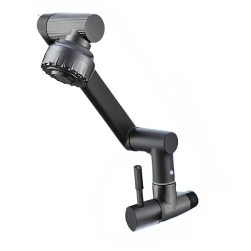 Torneira Giratória 360° com Braço Robótico para Cozinha e Banheiro(Torneira de parede-preto)