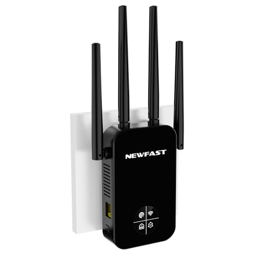 NEWFAST Répéteur WiFi 1200 Mbps Amplificateur WiFi Puissant 5GHz &