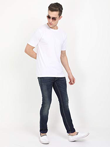 Image of FLEXIMAA Men's Cotton Round Neck Plain Half Sleeve T-Shirt