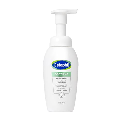 Image of Cetaphil Soothing Foam Face Wash 200ml | Foaming Cleanser With Triple Ceramides for Sensitive Skin| Paraben, Sulphate & Allergen Free