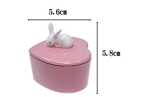 Amazon | うさぎ ピンク リングケース ハート 蓋物 小物入れ リング 