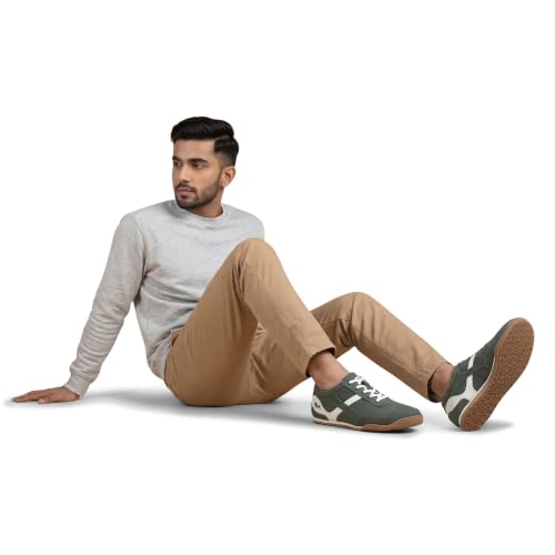 Image of Neeman's Urban Casual Sneakers for Men | Stylish Canvas Casual Shoes | Lightweight Lace-Up Footwear | Breathable Comfortable Everyday Sneaker