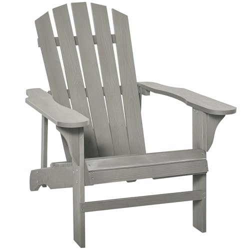 Outsunny Silla Adirondack de Madera Silla