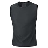 GOREWEAR M Camiseta Interior Sin Mangas para Hombre, Camiseta Interior Ligera para Todas las Condiciones Climáticas, Corte Entallado