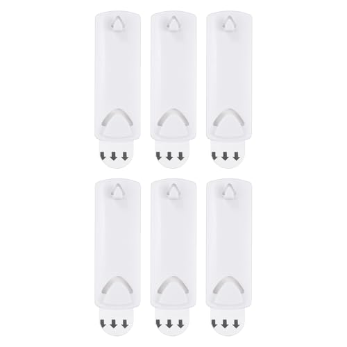 Image of uxcell 6Pcs Picture Hangers for Sawtooth /Wire Back, 3x1.1 Inch Universal No Nails Picture Hanging Hooks, Removable Frame Hanger with Adhesive Strip,White