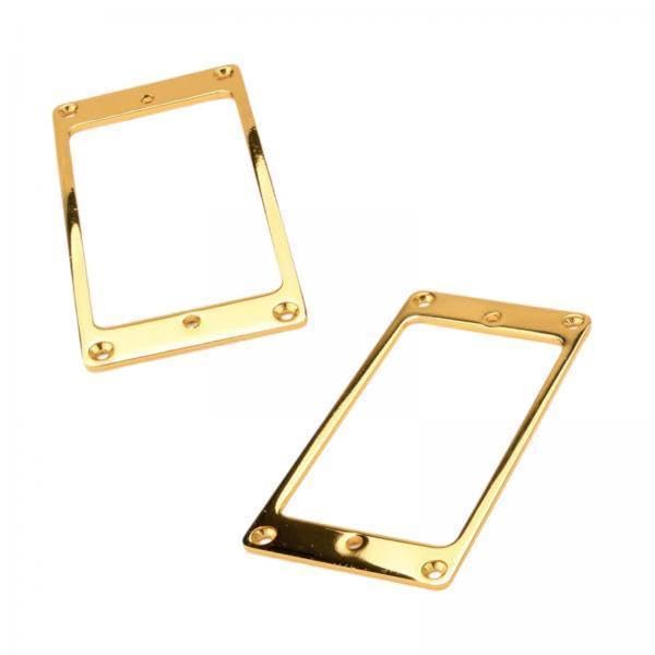 2x2 Pieces Guitar Pickup Frame Humbucker Pickup Rings for Electric Guitar Part Gold
