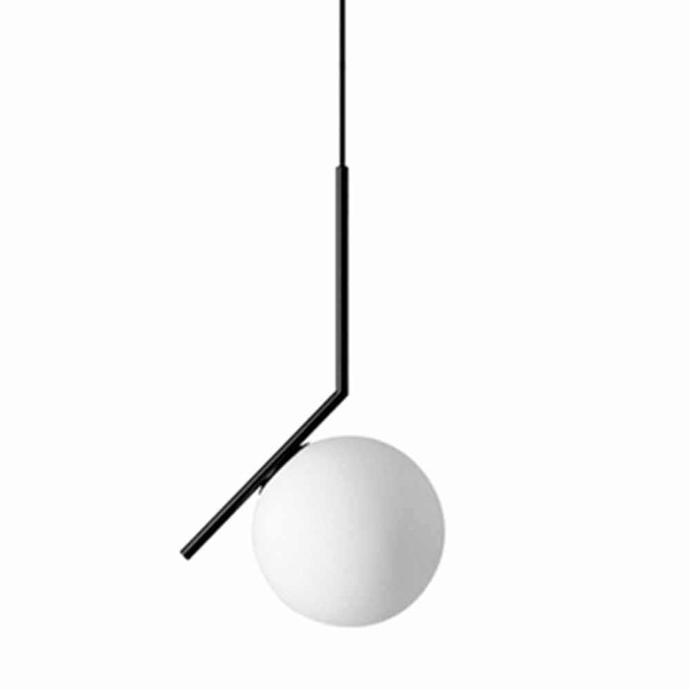 TRIVIDHA Lampade A Sospensione in Vetro Nordico Lampada A Sospensione in Vetro A Globo Bianco per Isola Cucina Moderne Lampade A Sospensione in Metallo per Camera da Letto Soggiorno Bar