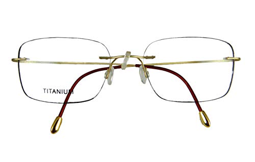 Image of Circleperson Rimless Titanium Eyeglass frames Men Hingeless Light weight 55-18-140