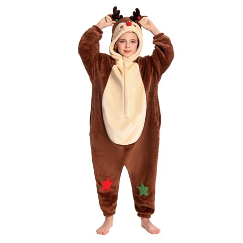 Combinaison pyjama enfant cerf, le cadeau parfait pour anniversaire, Noël et fêtes costumées