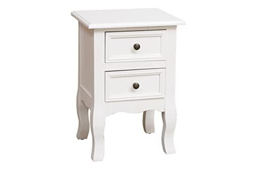 MIMBRE NATURAL MESITA Blanca: 2 CAJONES