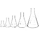 ULAB Scientific Erlenmeyer Flaschen Set, 5 Größen, 50 ml, 150 ml, 250 ml, 500 ml, 1000 ml, 3.3 Boro mit gedruckter Graduierung, UEF1002