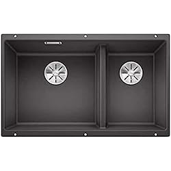 Fregadero Roca Blanco Blanco 523152 Fregadero Cocina, Gris Roca, 430mm/270mm-Becken Links