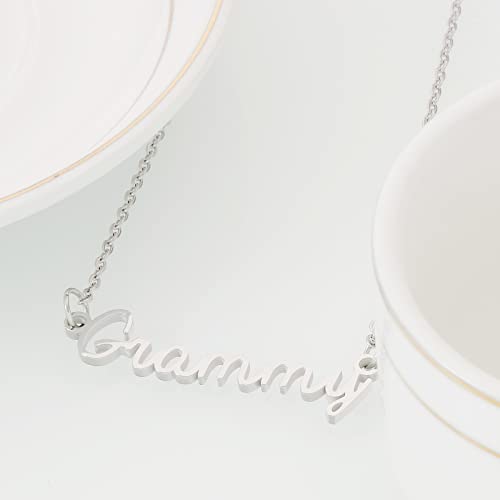 HUTIMY Grammy Necklace Gifts for Women Grandmother Jewelry from Granddaughter Birthday Mothers Day Best Grammy Necklace4