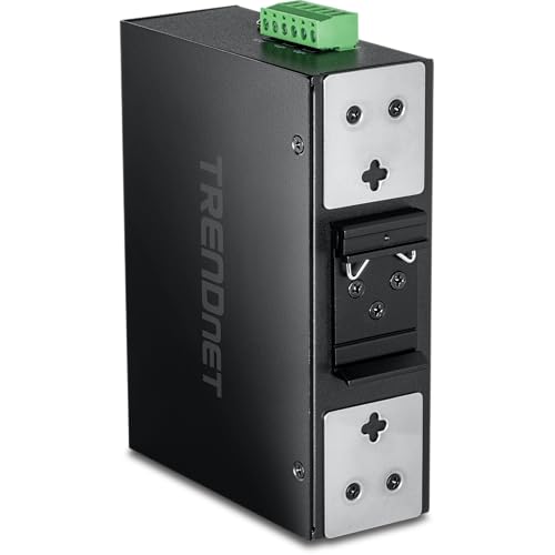 Image of TRENDnet 16-Port Industrial Gigabit DIN-Rail Switch, TI-G160, NDAA & TAA Compliant, 32Gbps, IP50 Rated, Ethernet Splitter, Lifetime Protection