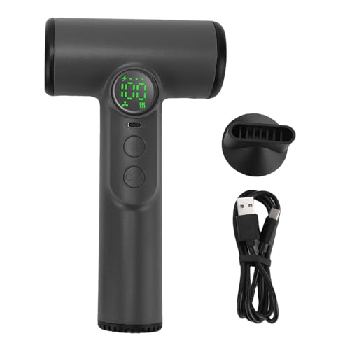 Secador de cabello inalámbrico de Cheotime, secador de cabello recargable de 15600 mAh, viento caliente frío ajustable 30000 rpm secador de soplado de alta velocidad profesional, (Gris oscuro)