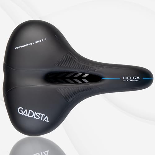 GADISTA France, Selle Velo Helga, Selle de Velo Ultra Confortable Fait Mains en Italie avec Technologie brevetée 3ZONE, Selle Ville, Velo Appartement ou...