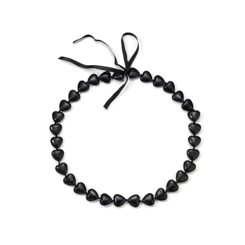 Collier hawaïen noir AINIFU accessoire chic pour look de diplômé et soirée d'été