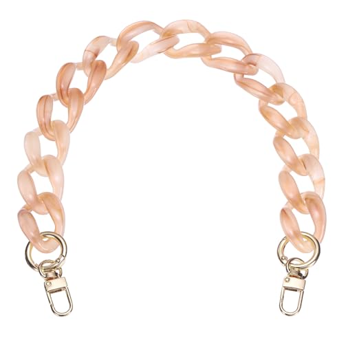 Cadena de acrílico para bolso de 45,7x2,5 cm, asa beige con hebillas de repuesto