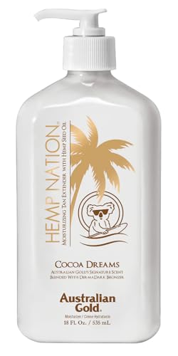Hemp Nation Cocoa Dreams Tan Extender w/Derma Dark Bronzer 18oz