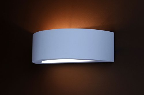 Preisvergleich Produktbild Wandleuchte Gips Lampe Wandlampe Gipslampe 25cm Breit
