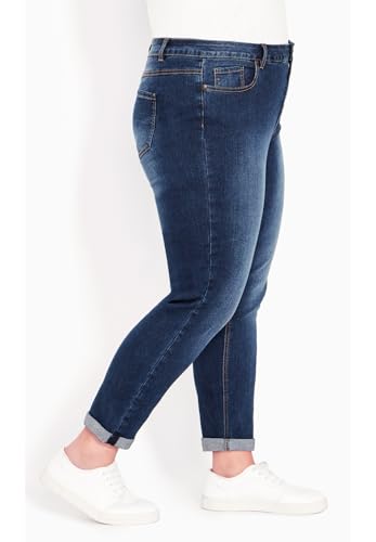 Women's Plus Size Denim Girlfriend Stretch Jean3