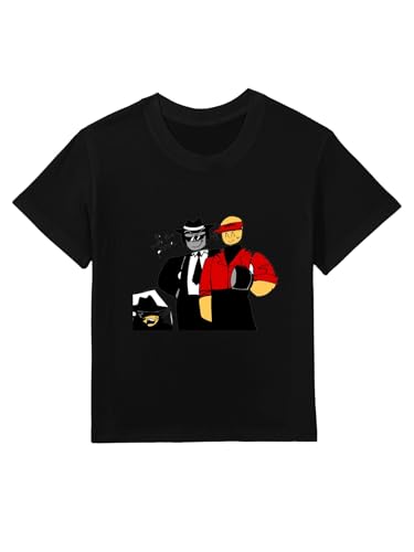 F-orsaken Round-Neck Short-Sleeved Pure Cotton Shirt - A Soft and Comfortable T-Shirt for Daily Summer Wear 120CM Black