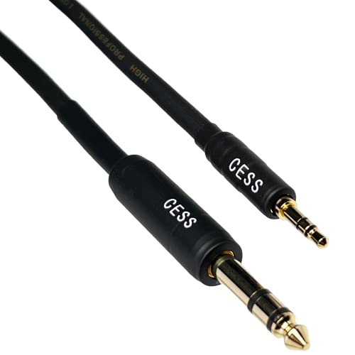 Cable de audio estéreo 3.5mm a 6.35mm 1 pie miniatura 2