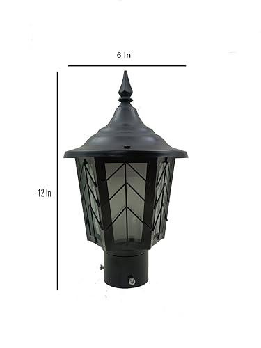 Image of SINOMAN Pillar Main Gate Light for Outdoor Fence Decorative Waterproof Post Lamp for Driveway Entrance, Boundary, Patio, Yard Lighting (GL 512, Pack of 1) Bulb Not Included