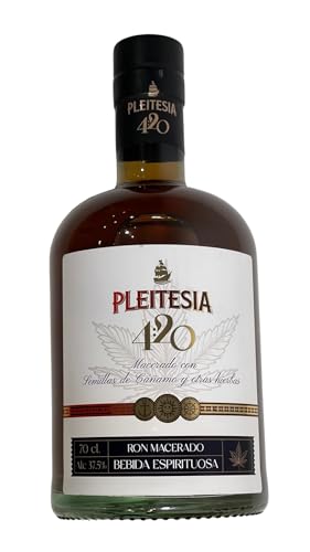 Ron Pleitesía 4:20 Botella de 70cl. 15% Elaborado con Cañamo