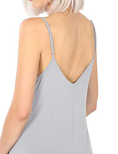 Image of ALLLA Women's Lightweight Flowy Summer Dress - Adjustable Strap Knee Length Dress with Side Pockets. Casual, Beachwear