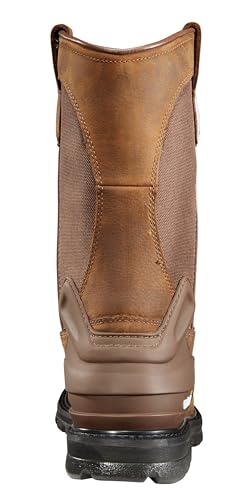 Image of Carhartt Men's Heritage WP 11 inch Steel Toe Wellington | 100% Leather, Abrasion-Resistant, Safety Toe & Cushioned PU Comfort, Waterproof, Electrical Hazard Protection