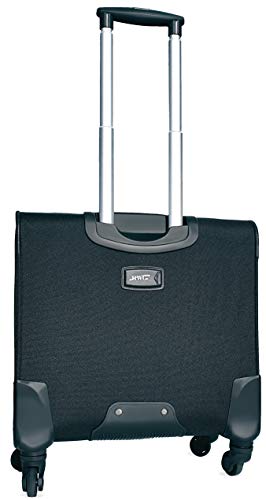 HWG® Pilotenkoffer met laptopvak, 4 wielen, reiskoffer, handbagagekoffer en trolley, aktetas voor business, zwart, zwart, 45x50x25, pilotenkoffer - Image 6