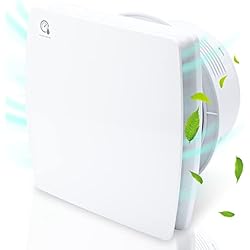 Ventilador Wc Silencioso Ikodm 100 mm Ventilador extractor de baño aire con Temporizador & Sensor de humedad y válvula antirretorno, Silencioso, Bajo consumo, Ideal para Baño,Cocina,Inodoro,Calidad