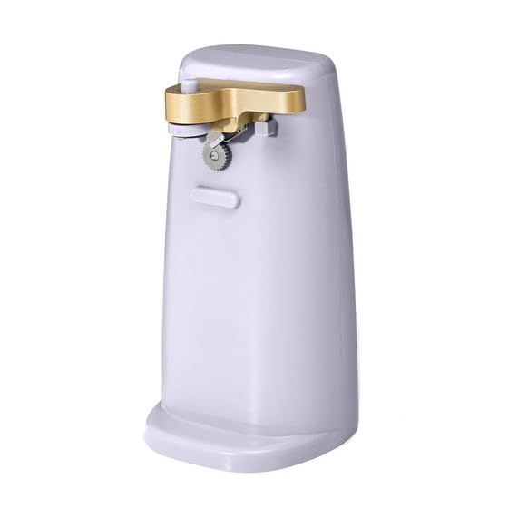 Easy-Prep Electric Can Opener with Automatic Operation, Smooth Edge Cutting System, Hands-Free Use, Removable Lever, Modern Finish (Lavender)