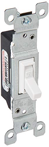 Interruptor un polo Leviton 1451-WCP 15A 120V silencioso residencial color blanco