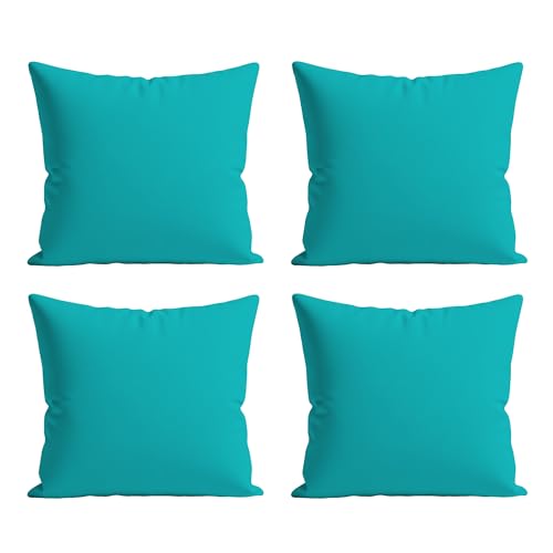 Home Sweet Home UK Outdoor Cushions Waterproof Filled 4 Pack 45x45cm With Invisible Zippered Outdoor Garden Cushions Waterproof 18x18 With Cushion Covers For Living Room Garden Sofa Bedroom
