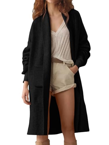 Image of Saodimallsu Womens Long Cardigan Sweaters Chunky Open Front Oversized Slouchy Knit Fall Trendy Coatigan Jackets