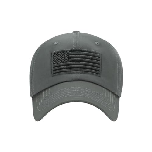 Geanbaye American Flag Hats For Men Women Low Profile Usa Baseball Cap Outdoor Dad Hat Dark Gray thumb #1