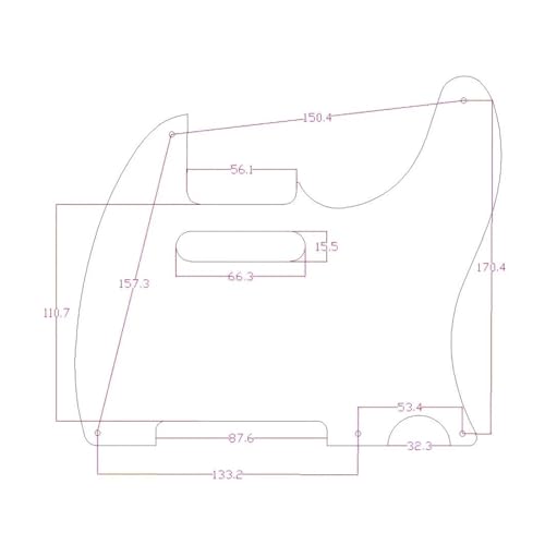 Pickguard guitare électrique en bois de remplacement pour plaque de protection - 2