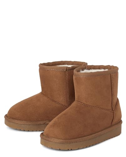 The Children's Place Girl's Baby Toddler Classic Ankle Boots, Faux Fur Lined2