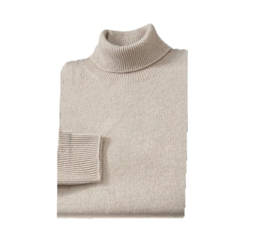 Men High Collar Cashmere Blend Pullover Sweater Fall Winter Soft Warm Thick Causal Knit Jumper