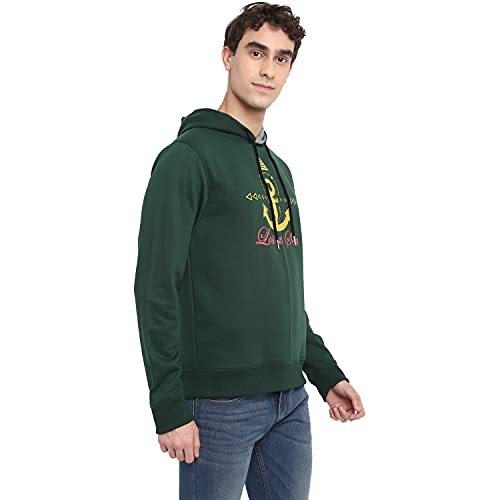 Image of Deniklo Mens Polyester Hooded Neck Sweatshirt