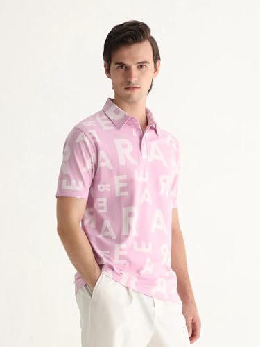 Image of Rare Rabbit Regular fit Monogram Print Polo