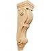 Ekena Millwork CORW08X09X30TRRO Large Jumbo Traditional Wood Corbels, 8"W x 9"D x 30"H, Red Oak