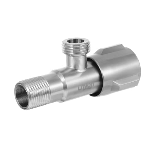 SHINEOFI 1pezzi Valvole Arresto Angolari in Acciaio Inox Valvole Intercettazione Acqua Per Doccia Adatte Per Acqua Calda Fredda Per Bagno Wc e Balcone