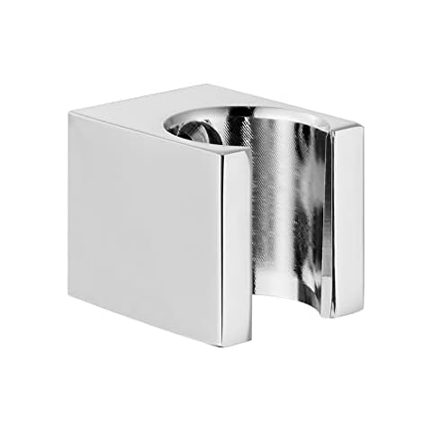 Shower Handheld Bracket Polished Chrome Handheld Shower Holder Heyalan Shower Hand Holder Wall Mount Shower Handheld Holder Modern Shower Shower Wand Holder Sprayer Bracket Cover